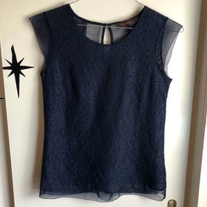 The Limited Sheer Lace Blouse